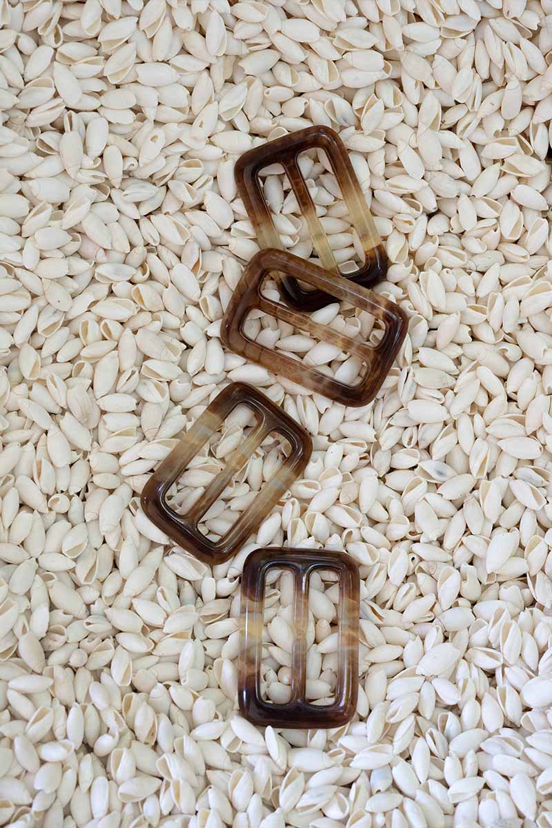 Dark Brown Marble Rings (Square)