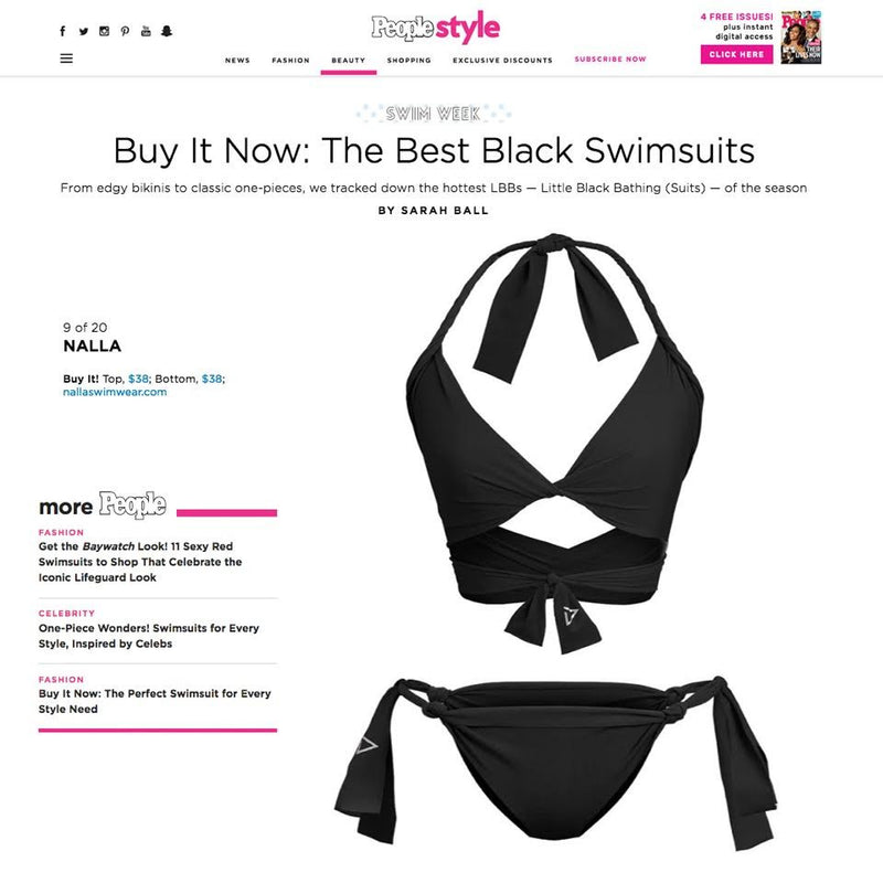 NALLA Featured on People’s Best Black Swimsuits List
